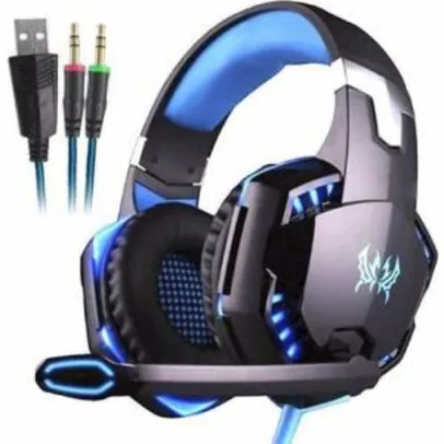 [Ame por R$67,32] Headphone Gamer Profissional Kotion Each G2000 Azul