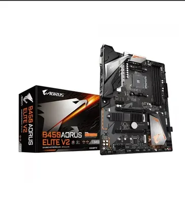 Placa Mãe Gigabyte B450 Aorus Elite V2, Chipset B450, AMD AM4, ATX, DDR4