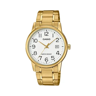 Relógio de Pulso Casio Collection Masculino Dourado Analógico MTP-V002G-7B2UDF | R$ 160