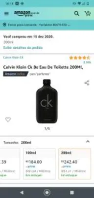 Calvin Klein Ck Be Eau De Toilette 200Ml | R$242