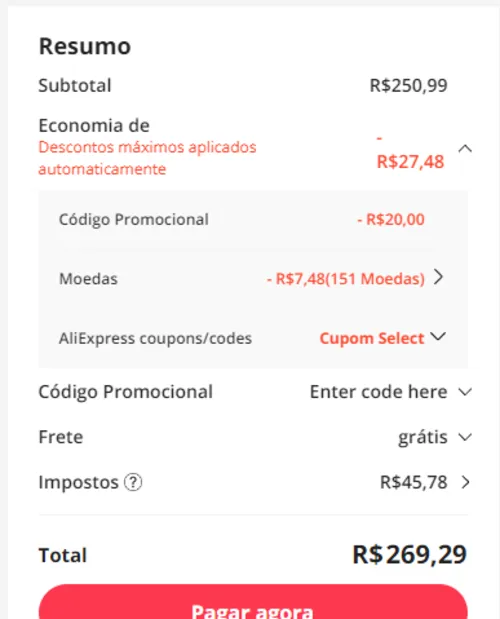 Imagem na descrição da promoção