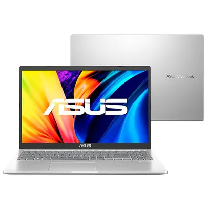 Notebook Asus Vivobook 15 Intel Core i3-1115G4, 8GB RAM, SSD 256GB, 15.6 Full HD NanoEdge, Windows 11 Home, Prata Metálico - X1500EA-EJ3666W