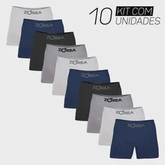 Kit 10 Cuecas Boxer Algodão Masculino Box Sem Costura Zorba