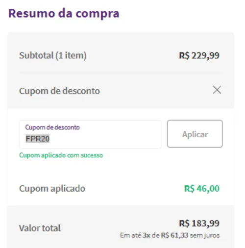 Imagem na descrição da promoção