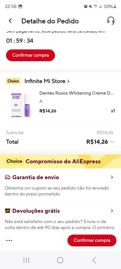 Imagem na descrição da promoção