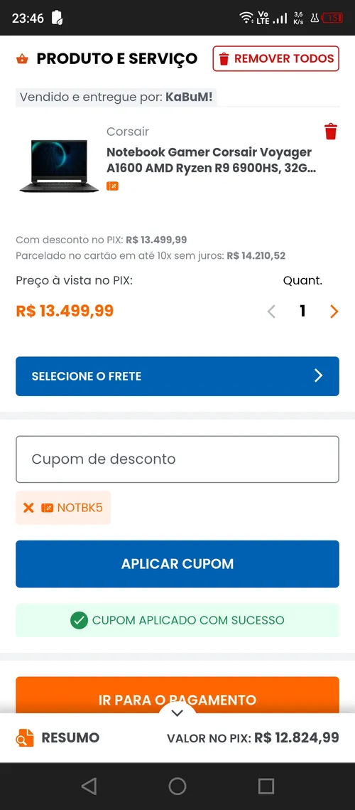 Imagem na descrição da promoção