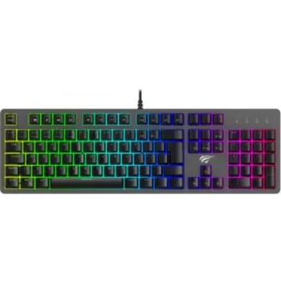 TECLADO GAMER HAVIT KB492L RGB SWITCH BLUE ABNT-2