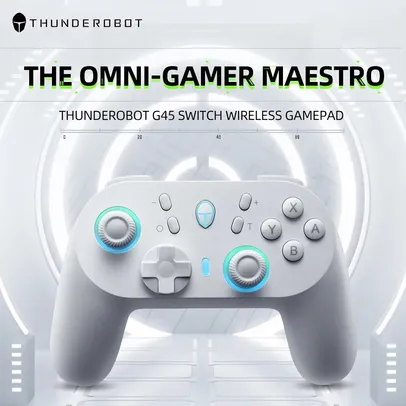 [Taxa Inclusa/ Moedas R$92,82] ThundeRobot-G45 Pro Controlador de jogos sem fio, Hall Effect Gamepad, NFC embutido para Switch, PC, TV