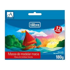 [PRIME] Massa para Modelar Macia 180g 12 Cores Académie,Tilibra | R$3,90