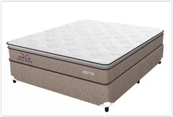 Cama Box Casal (Box + Colchão) Plumatex Molas - 65cm de Altura Ópus