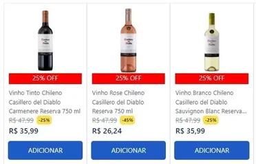 Vinho Rose Chileno Casillero del Diablo Reserva 750 ml