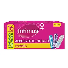 Absorvente Interno Intimus Médio, 16 Unidades