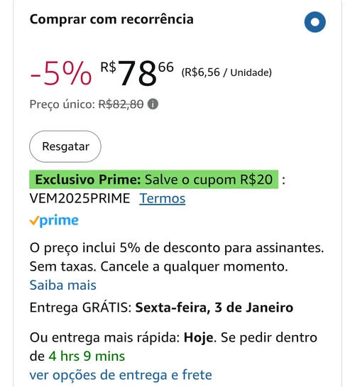 Imagem na descrição da promoção