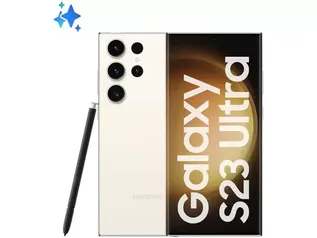 [PIX]Smartphone Samsung Galaxy S23 Ultra 256GB Creme 5G 12GB RAM 6,8” Câm. Quádrupla + Selfie 12MP