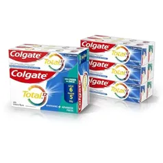 [Rec] Creme Dental Colgate Total 12 Whitening & Advanced Fresh 90g - 6 un