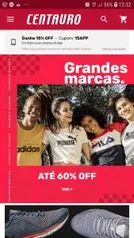 15% de desconto em todo site pelo app.