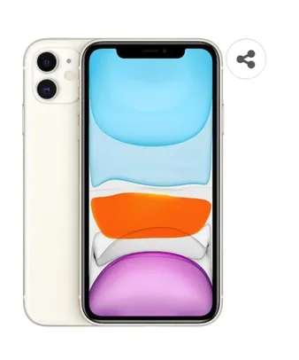 iPhone 11 Apple Branco, 64GB Desbloqueado - MHDC3BZ/A