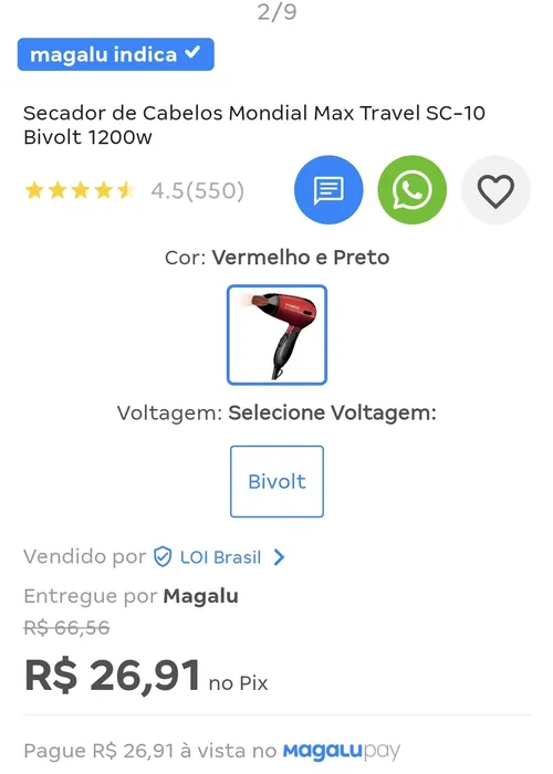 Imagem na descrição da promoção