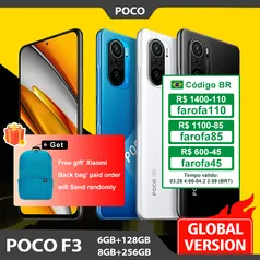 Global Version POCO F3 NFC 5G 6GB 128GB Smartphone Snapdragon 870 Octa Core 6.67"120Hz E4 AMOLED Display 48MP 33W Fast