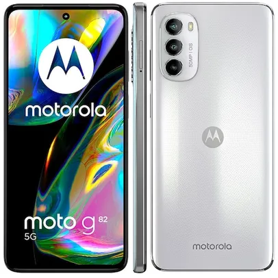 Saindo por R$ 1839: Smartphone Motorola Moto G82 5G Branco 128GB, 6GB RAM, Tela de 6.6”, Câmera Traseira Tripla, Android 12 e Processador Snapdragon 695 | Pelando
