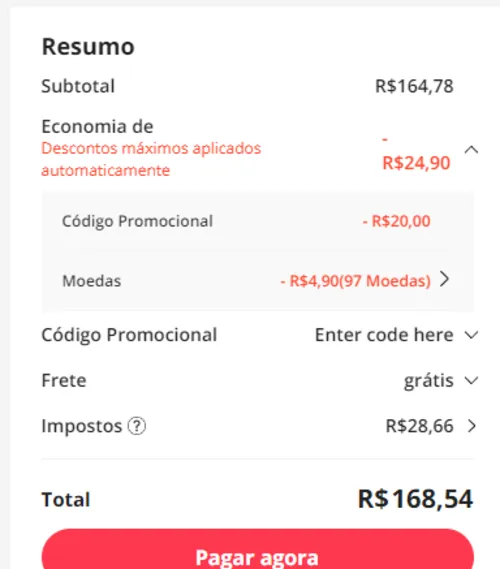 Imagem na descrição da promoção