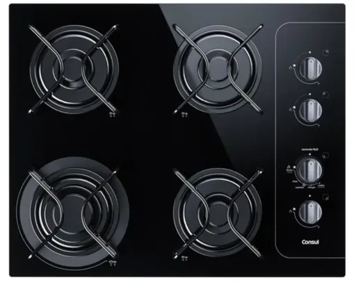 Cooktop Consul 4 Bocas com Grades Individuais - Acendimento Automático Facilite CD060AE