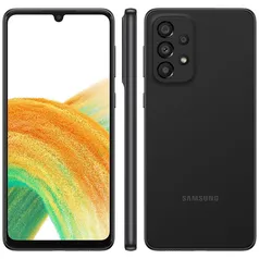 Smartphone Samsung Galaxy A33 5G Preto 128GB, 6GB RAM, Tela de 6.4", Câmera Quádrupla, Bateria de 50