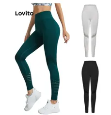 Leggings Lovito Academia Esportivos de Secagem Rápida e Cintura Alta