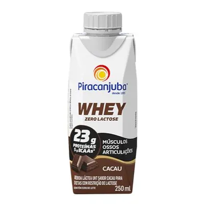 Bebida Láctea Piracanjuba Whey Zero Lactose Cacau 250ml