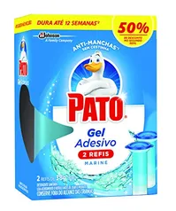 [leve10 +rec] 12 discos Desodorizador Pato Gel Adesivo Marine