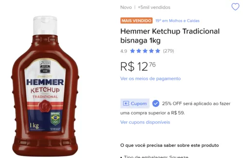 Imagem na descrição da promoção