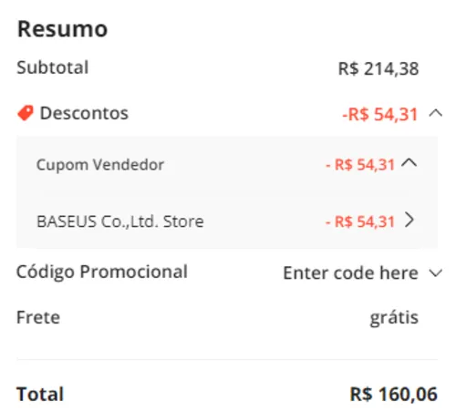 Imagem na descrição da promoção