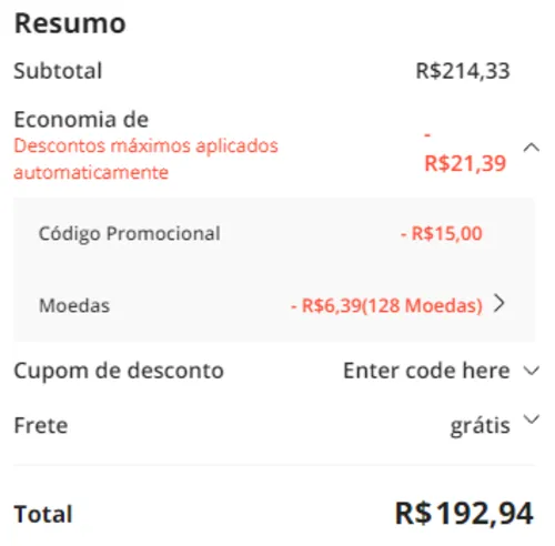 Imagem na descrição da promoção