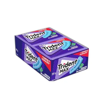 [REC] Chiclete Trident Max Menta Blueberry Sem Açúcar - Caixa com 14 unid. de 16,5g