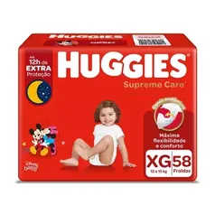 Fralda Huggies Supreme Care Hiper Tamanho Xg Com 58 Unidades