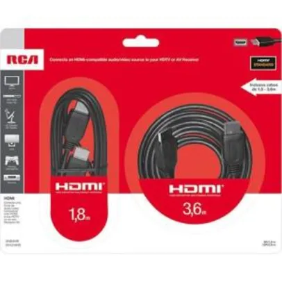 Combo de Cabos HDMI RCA  - R$19