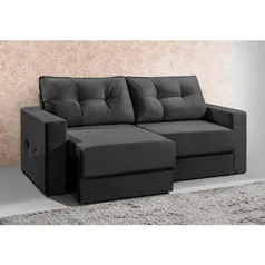 Sofá Retrátil Lubeck 3 lugares 180cm - CINZA | R$430