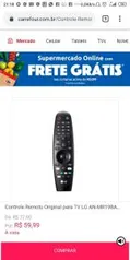 Controle Remoto Original para TV LG AN-MR19BA Preto