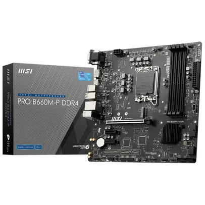 Placa Mãe MSI, Intel LGA 1700, mATX, DDR4 - PRO B660M-P DDR4