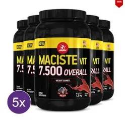 Kit 5x Hipercalórico Maciste Vit Overall 7500 1,5 kg - Midway | R$62