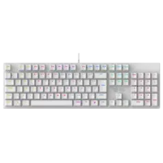 Teclado Mecânico Gamer Ninja Leap, Switch Blue, Rainbow, ABNT2, White