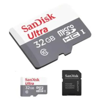 Cartão De Memória Sandisk Micro Sd 32gb com adaptador 