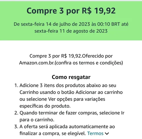 Imagem na descrição da promoção