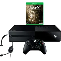 [Cartão Submarino] Console Xbox One 1TB + Game Fallout 4 + Headset com Fio + Controle Wireless + Cabo HDMI