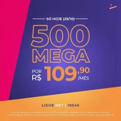 Internet 500Mb/s Fibra Óptica - Ligue Telecom