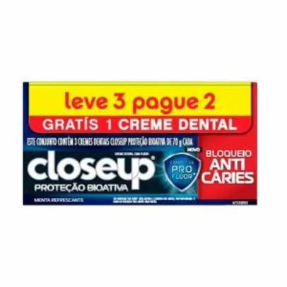 Saindo por R$ 3: Kit Creme Dental Close Up Bioativa Anticarie Lv3pg2 | Pelando