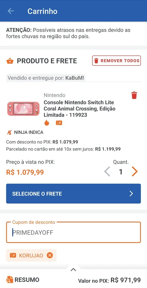 Imagem na descrição da promoção