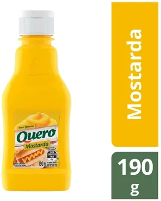 [C. Ouro + Cashback MagaluPay] Mostarda Amarela Quero 190g | R$ 0,93