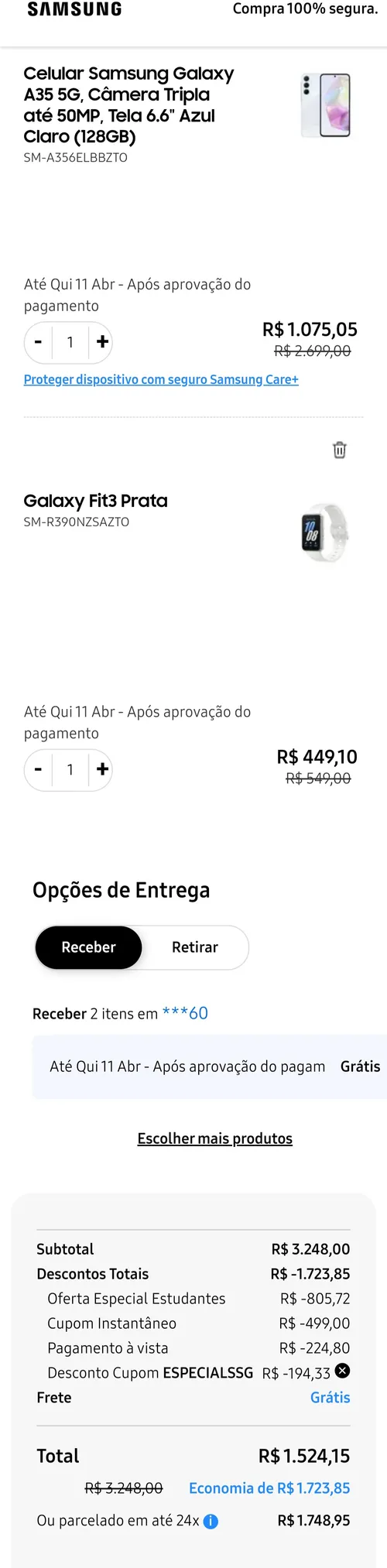 Imagem na descrição da promoção