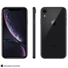 (APP) iPhone XR Preto, com Tela de 6,1", 4G, 64 GB e Câmera de 12 MP - R$3183